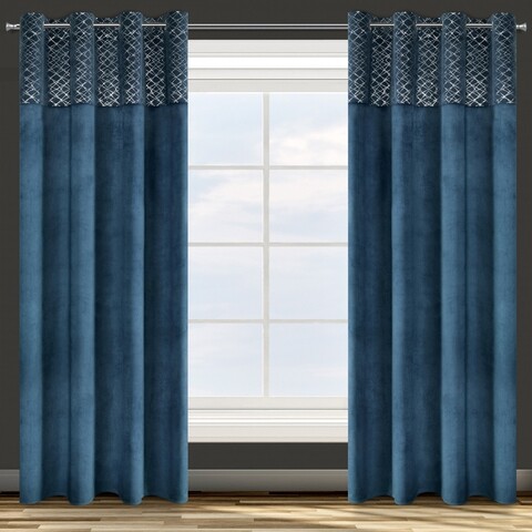 Draperie Eurofirany, Suzi, 140x250 cm, poliester, bleumarin