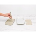 Oglinda cosmetica cu tava, Brabantia, Soft Beige, reglabila la 360 grade, factor marire x 5, 20x12.6x28.3 cm, polipropilena, bej