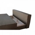 Canapea Extensibila Roma Dark Chocolate Black Flower 205x90x86 cm + lada de depozitare