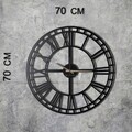 Ceas de perete, Classic XL, Metal, Dimensiune: 70 x 70 cm, Negru