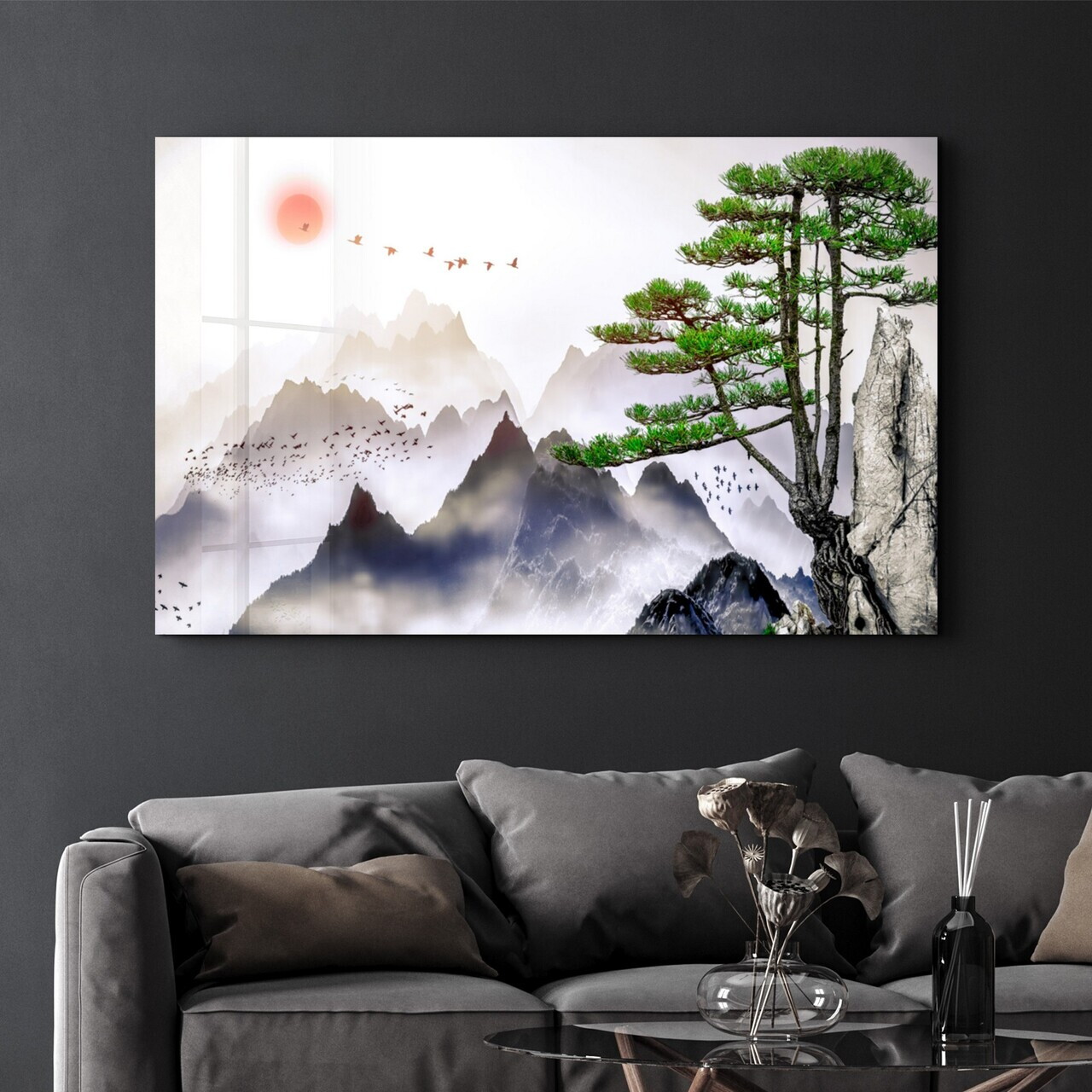 Tablou decorativ, CAM-1019, Dimensiune: 35 x 55 cm, Multicolor