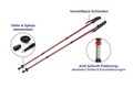 Set 2 bete telescopice pentru drumetie Maximex, Telescopic, 60x10x5 cm, aluminiu, negru/rosu