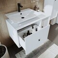 Set Dulap de Baie cu Chiuvetă și Oglindă (3 Piese), Hanah Home, 2547, MDF, Alb