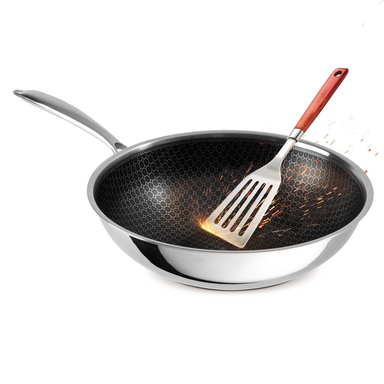Tigaie Wok Berlinger Haus, Eternal, 30 cm, inox, argintiu - imagine 5