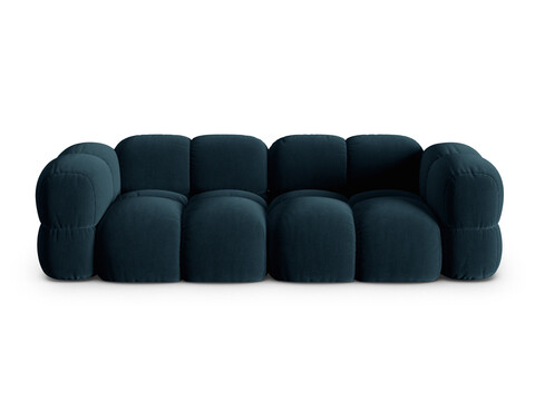 Canapea 4 locuri, Loretto, Cosmopolitan Design, 250x100x68 cm, catifea, albastru petrol inchis