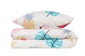 Lenjerie de pat dubla, Kokteyl - White, Eponj Home, 65% bumbac/35% poliester