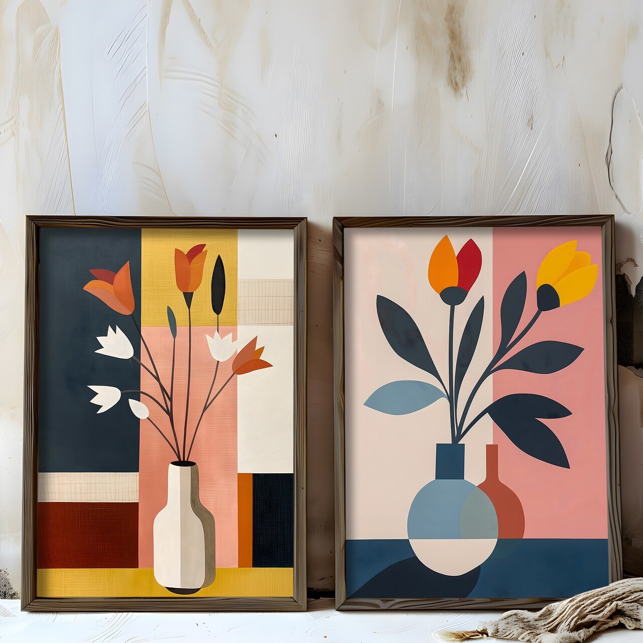 Set 2 tablouri decorative, HUM113, Cadru: 100% MOLID, Multicolor - view 2