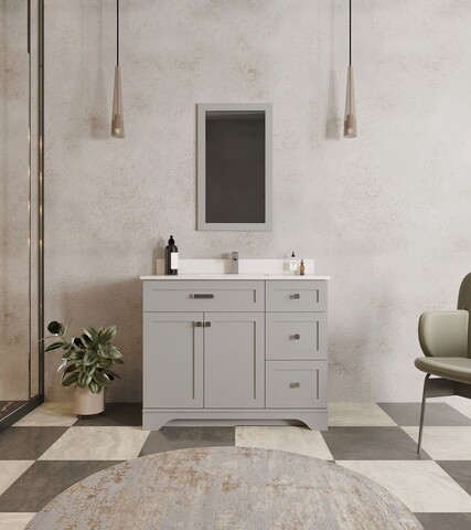 Set mobilier de baie (2 piese), jussara, yellowstone 42, gri
