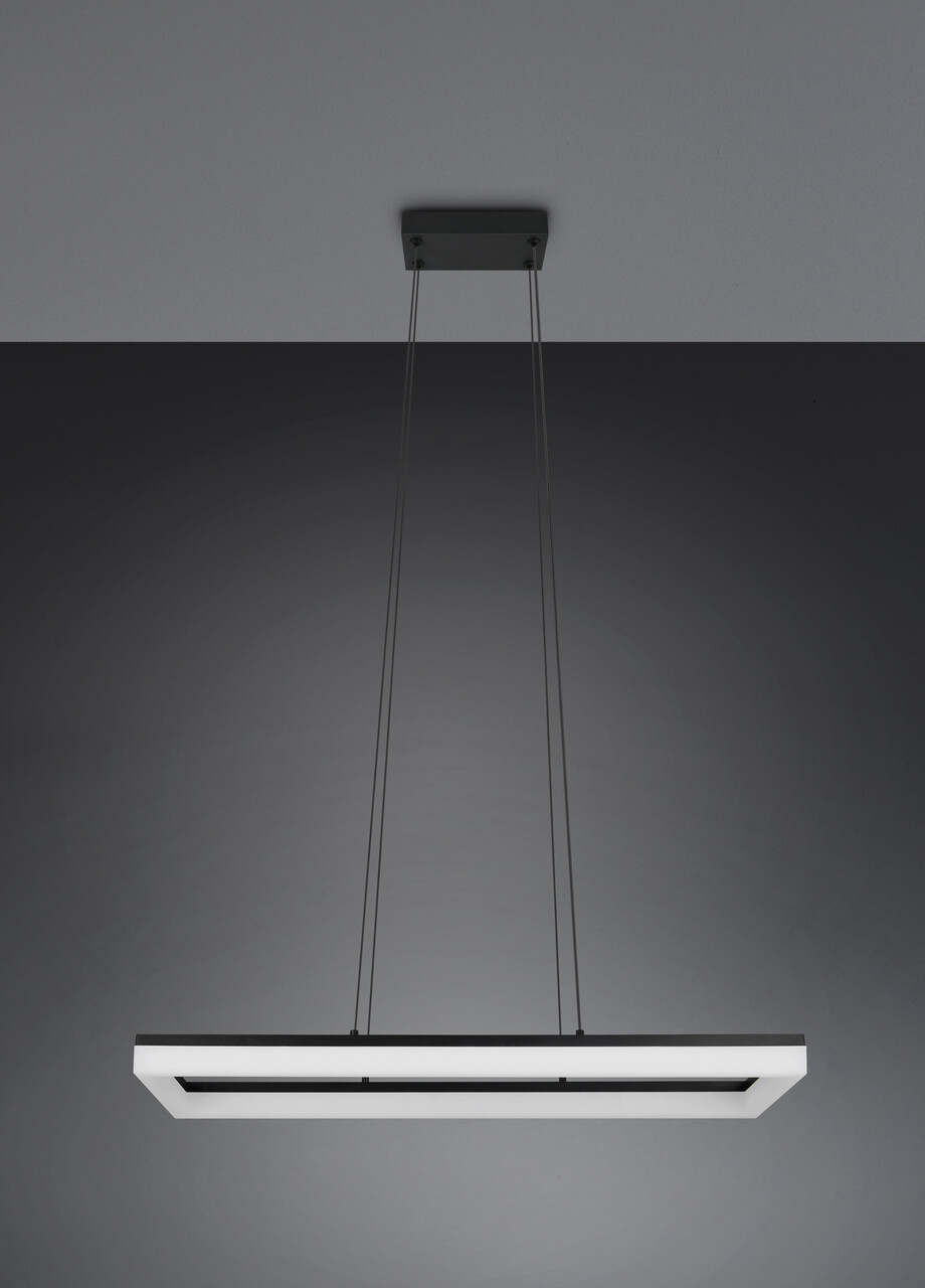 Lustra Camino, RL, 70x20x150 cm, 27W, 1x SMD LED, plastic, negru mat
