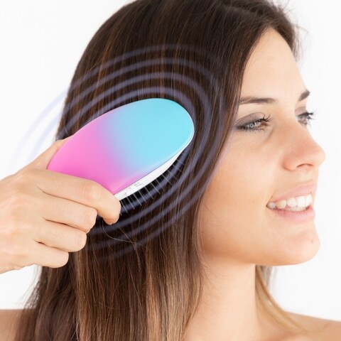 Perie de par ionica cu masaj InnovaGoods Brush, cu baterii, 12 x 5 cm