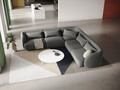 Coltar reversibil 5 locuri, Tulum, Cosmopolitan Design, 255x255x70 cm, catifea, gri deschis