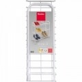Etajera pentru organizare pantofi Metaltex, 64x23x59 cm, metal/invelis plastic, alb