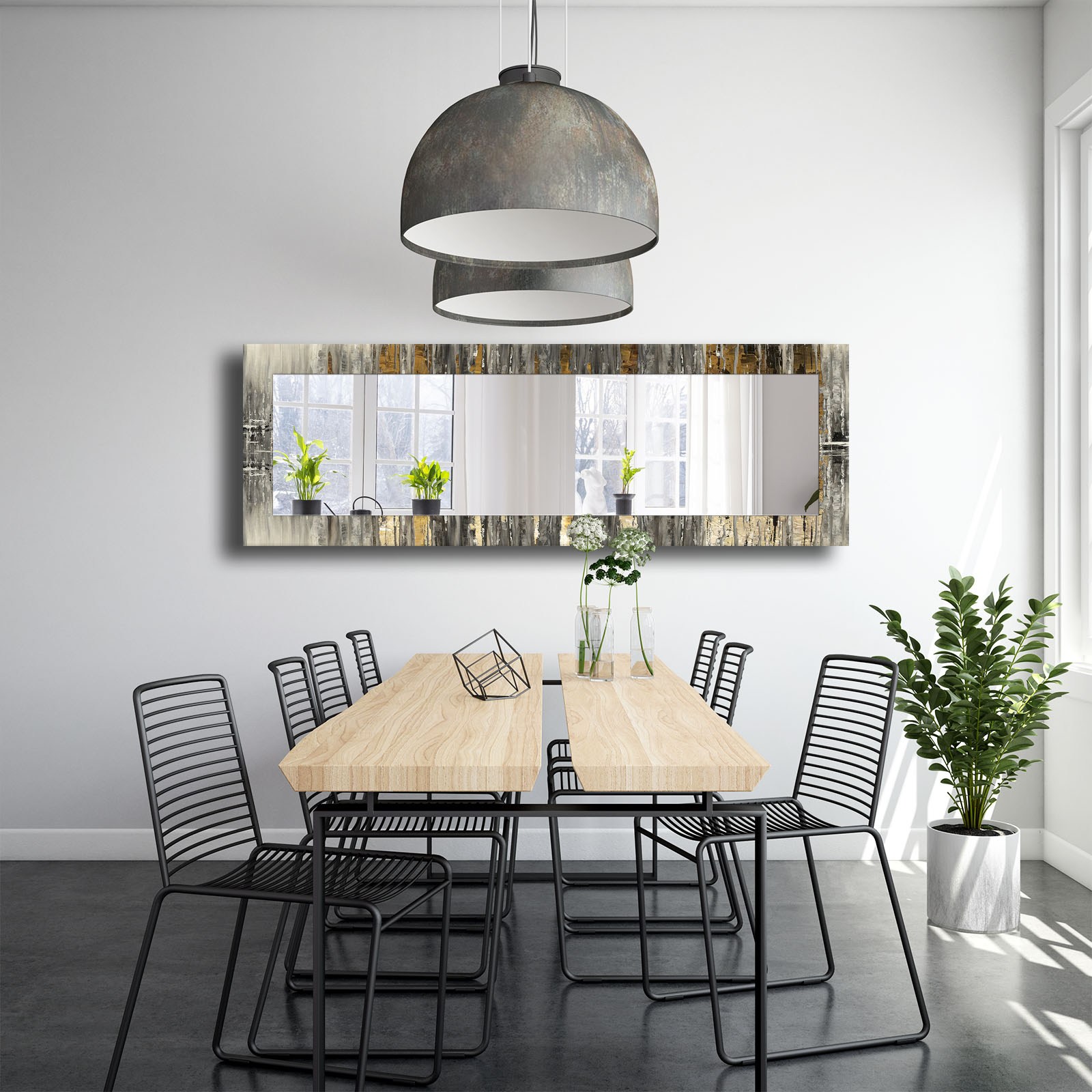 Oglinda decorativa, 40120softma-003, Dimensiune: 20 x 100 cm, Multicolor
