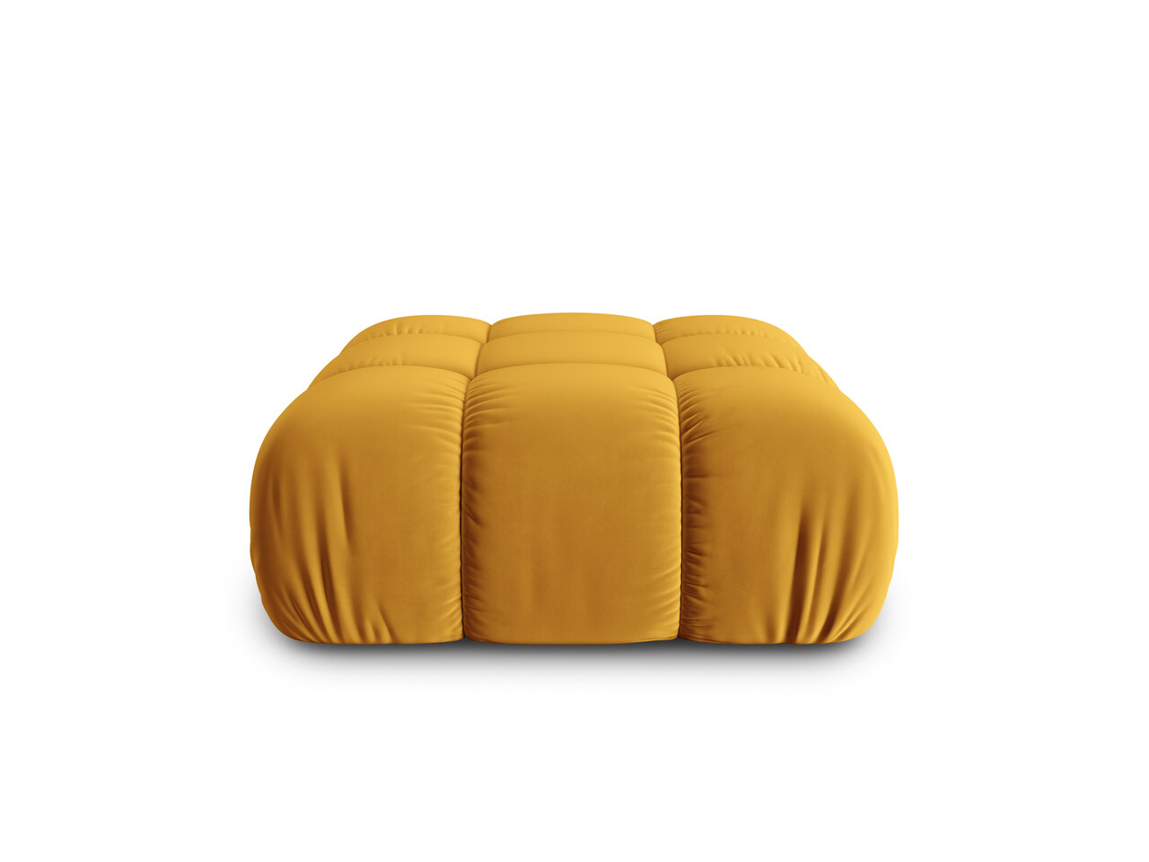 Taburet, Bellis-51, Micadoni Home, 94x94x43 cm, catifea, galben