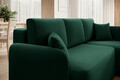Coltar extensibil dreapta 3 locuri ELTAP, Hadson, 206x150x89 cm, lemn/poliester, verde inchis