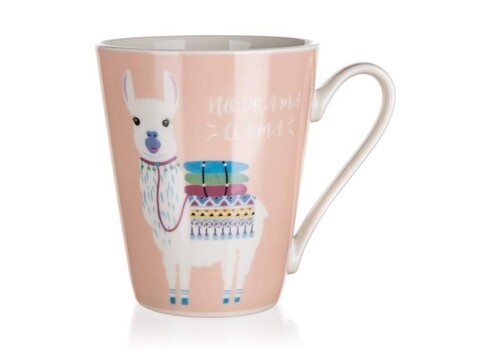 Cana, llama, banquet, ceramica, 320 ml, roz