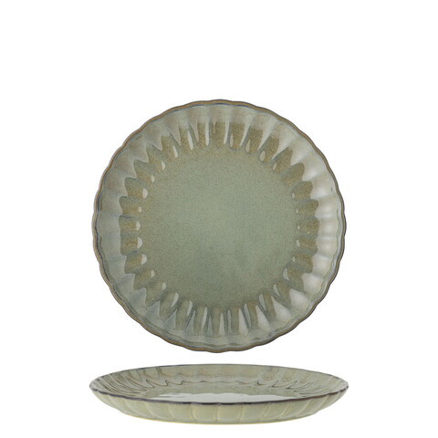 Farfurie desert, Bloomingville, Latina, 20x2 cm, ceramica, verde deschis