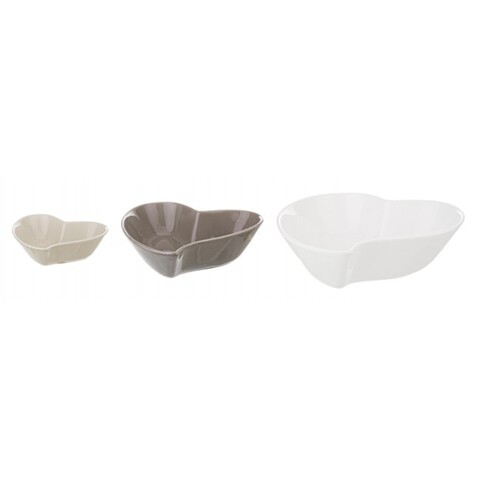 Set 3 boluri heart, bizzotto, 26.2x24 cm, ceramica