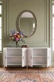 Consola, Hanah Home, Ilay 180, 180x75x32 cm, Alb / Argintiu