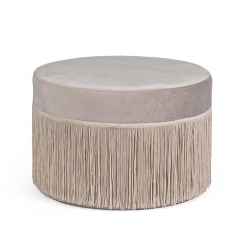 Taburet, leilani, bizzotto, 30x45 cm, mdf/catifea, gri deshis