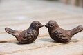 Set 2 decoratiuni pentru gradina, Esschert, Thank You, 2.4 x 5.6 x 3 cm, fier forjat/metal