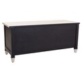 Bufet inferior cu 3 usi Karl, Creaciones Meng, 105.5x40x46 cm, lemn de brad/MDF, alb antic