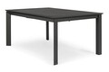 Masa extensibila pentru gradina/terasa Konnor, Bizzotto, 160 x 110/160 x 77.5 cm, aluminiu, gri carbune