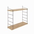 Raft pentru perete Armoni, Decormet, 2 nivele, 72x20x58 cm, bej/maro