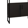 Cuier cu pantofar Thoj, Pakoworld, 120x34x180 cm, PAL/metal, antracit