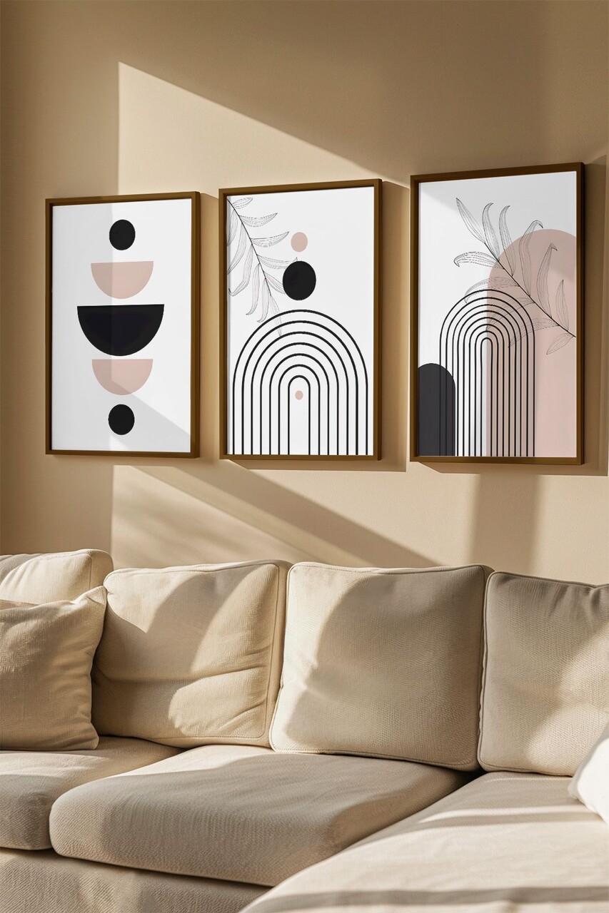 Set 3 tablouri decorative Artvmodel12-Kahve Vopsea: 100% MDF (grosime: 27 mm) Multicolor