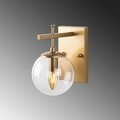 Aplica de perete, Zahar - 13111, Fulgor, 12 x 20 x 51 cm, 1 x E14, 40W, auriu