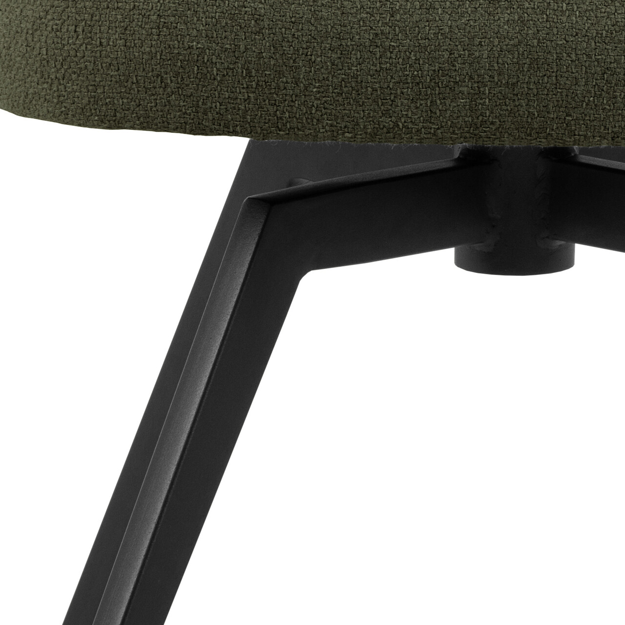 Scaun Darlene, Actona, 58.5x60x80 cm, rotativ, tesatura structurata/otel, verde