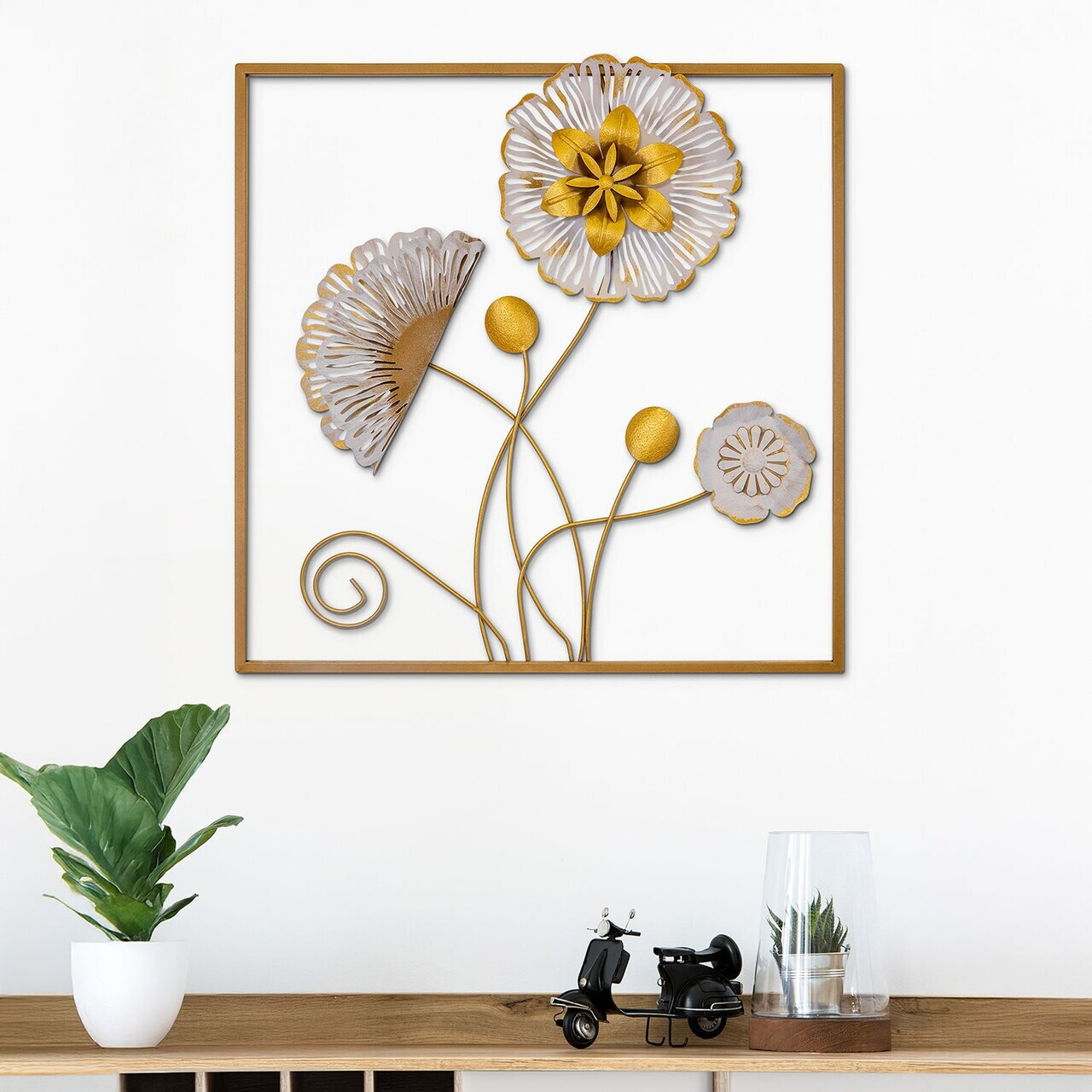 Decoratiune de perete, Serenidad, Metal, Grosime: 0,6 mm, Multicolor — imaginea 2