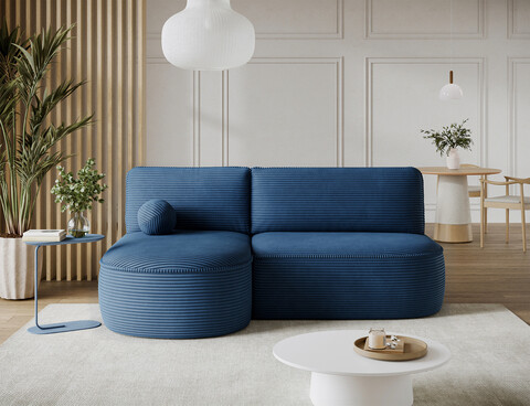 Coltar extensibil stanga 3 locuri ELTAP, LT-40JAR, Livosa, 220x144x93 cm, lemn/poliester, albastru inchis