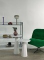 Set masuta de cafea, Rotexa, Lilyum (57 + 47), MDF , Alb