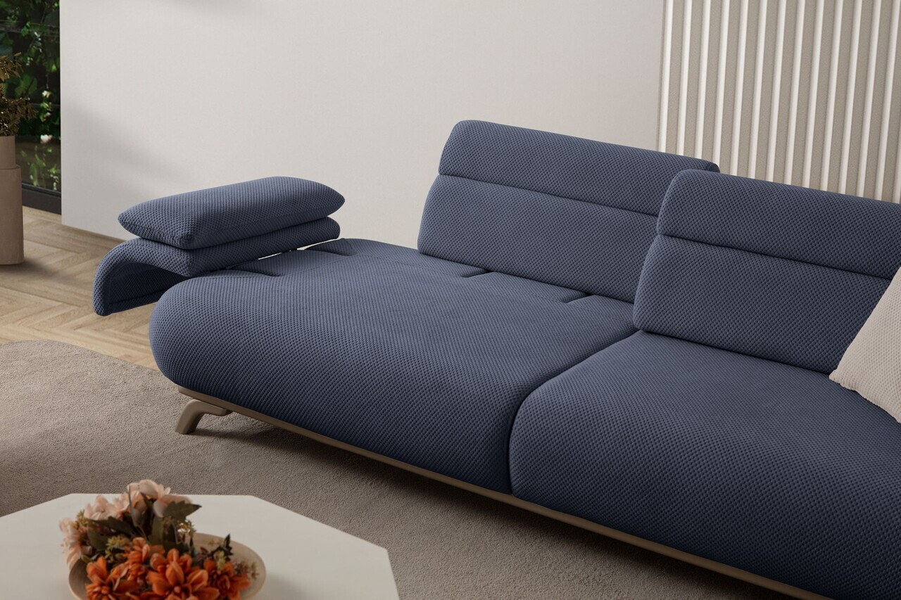 Canapea 3 locuri, Atelier del Sofa, 752EST1141, Lemn de carpen/PAL melaminat, Albastru navy - view 3