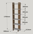 Biblioteca Order, Moblert, 47x22x170 cm, alb