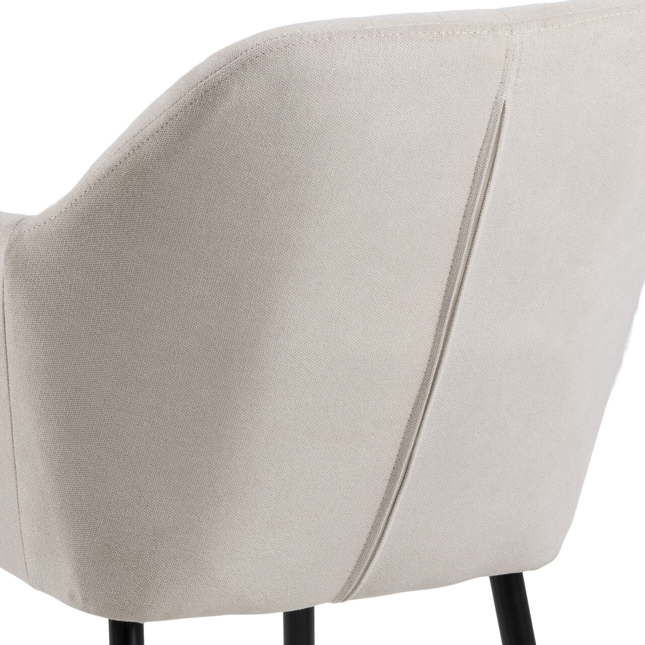 Scaun Emilia, Actona, 57x61x83 cm, poliester/otel, bej nisip - view 2
