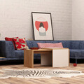 Masuta de cafea, Mod Design, Nuguso, 90x42x40 cm, Stejar / Alb
