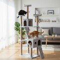 Casă pentru pisici, Paws & Whiskers, Savana, MATERIAL TEXTIL WELSOFT, Gri
