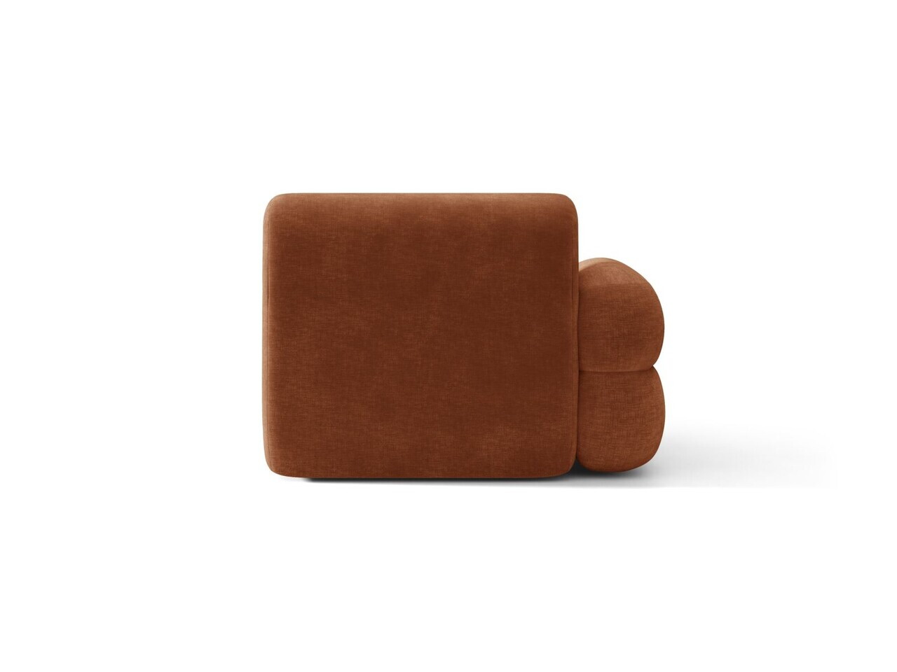 Sezlong living stanga, Neo, Micadoni Home, 110x165x83 cm, tesatura Chenille, teracota — imaginea 4