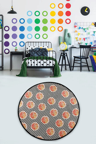 Covoraș de baie, chilai, tranche circle djt 80, poliester, multicolor