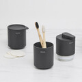 Recipient depozitare baie, Brabantia, MindSet, 8x9.5x9.5 cm, otel, gri