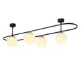 Lustra, Abakus - 4891, Opviq, 124 x 40 x 33 cm, 4 x E27, 40W, negru/alb