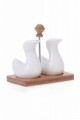 Set 2 recipiente pentru condimente, Kosova, cu suport, 14x8x13 cm