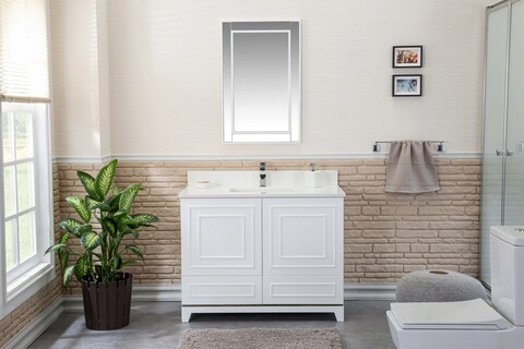 Set mobilier de baie (2 piese), jussara, ohio 42, alb