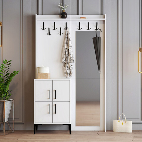 Cuier de perete, Hommy Craft, Berlin BC, 120x200x35 cm, Alb Hommy Craft