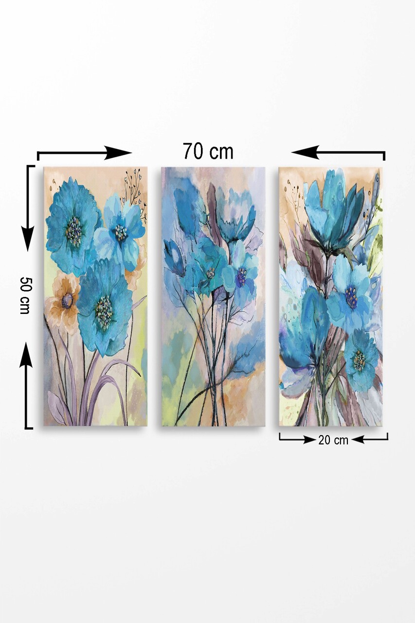 Set 3 tablouri decorative, MDF0020, 20 x 50 cm, 3 piese, Multicolor - view 2