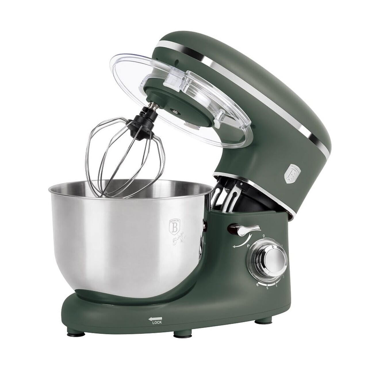 Robot de bucatarie Berlinger Haus, Matte Green, 1300W, inox/plastic, verde mat/argintiu - imagine 2
