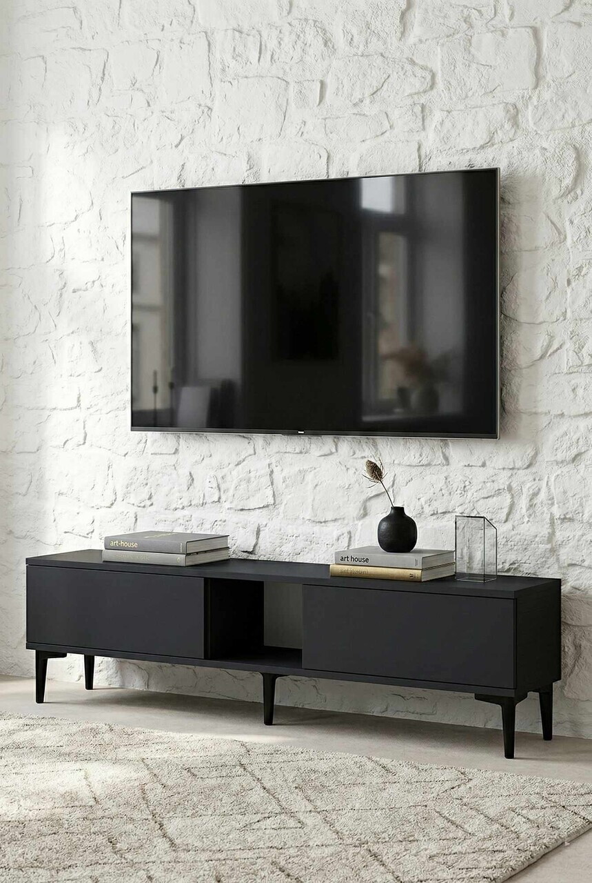 Comoda TV, Hanah Home, Didema 150, 150x40.5x30 cm, Antracit — imaginea 3